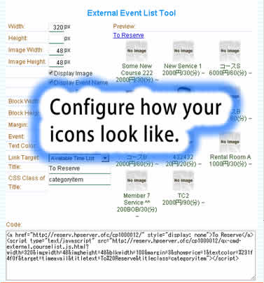 Screen shot external course list